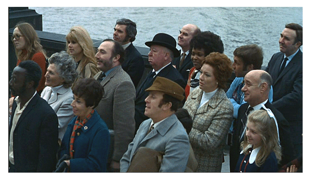 Hitchcock's cameo in Frenzy (1972) 