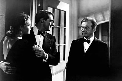 Ingrid Bergman (l.), Cary Grant (m.) and Claude Rains (r.)