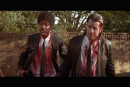 Samuel jackson (l.) and John Travolta in Pulp Fiction