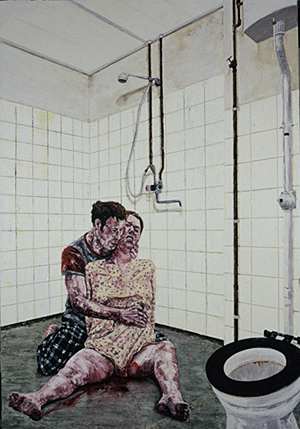 Miscarriage I, 1998  Oil on canvas 102.4 x 70.9 inches